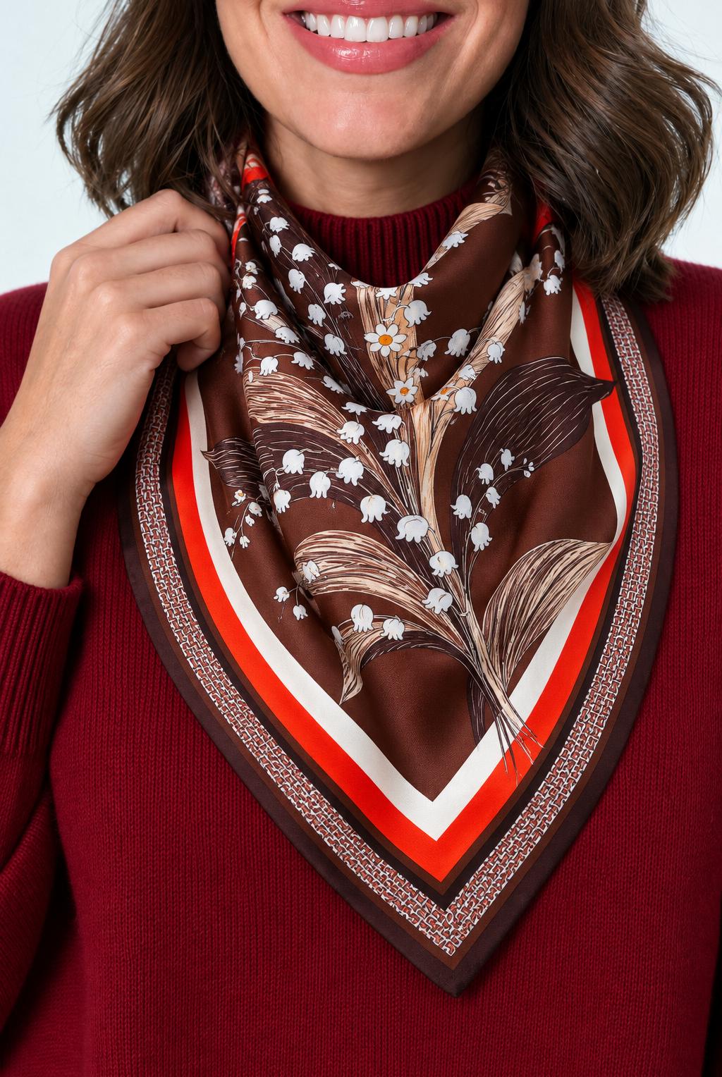 Lily Satin Square Scarf-Briton Court