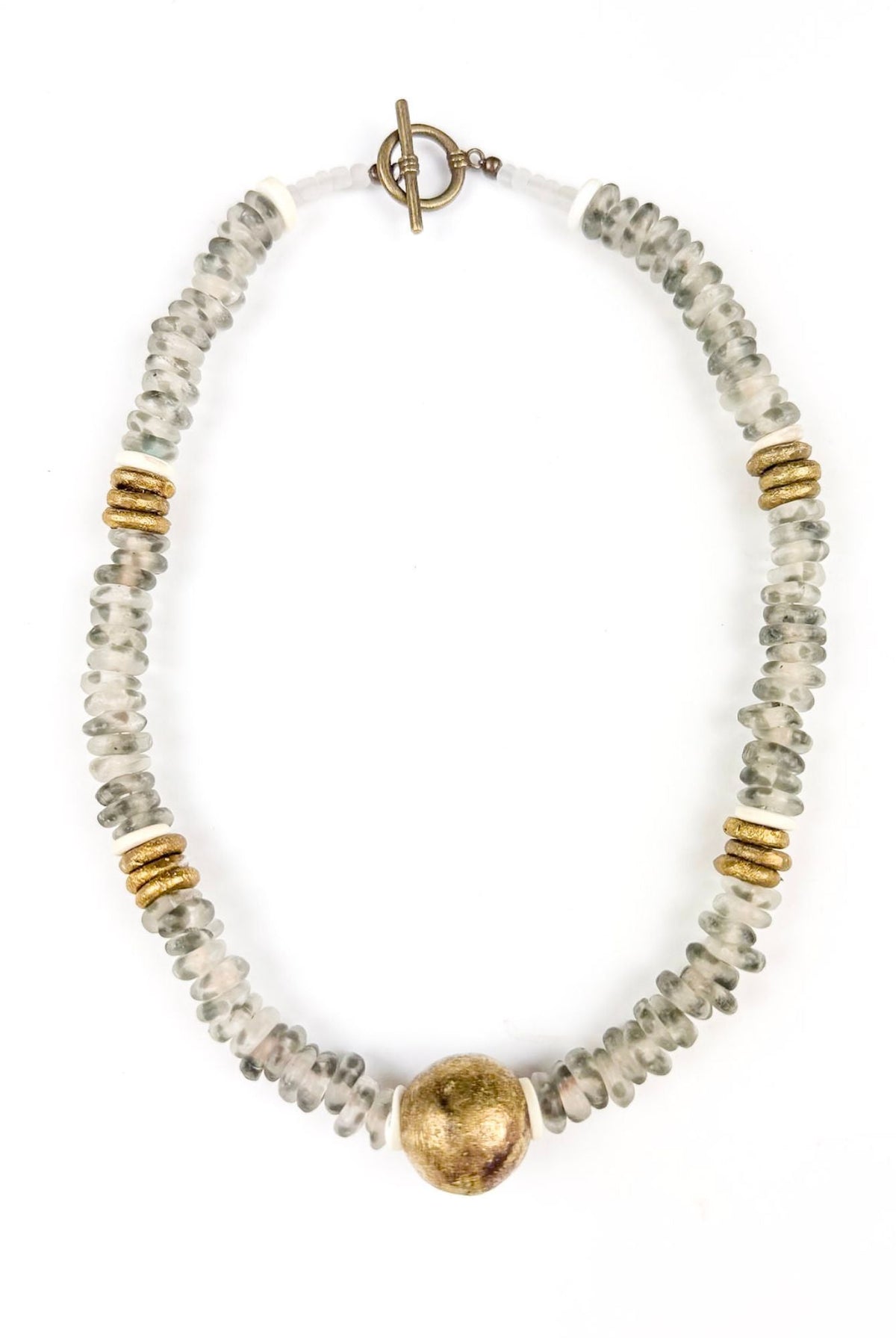 Classic Glass Necklace | Light Gray-Briton Court