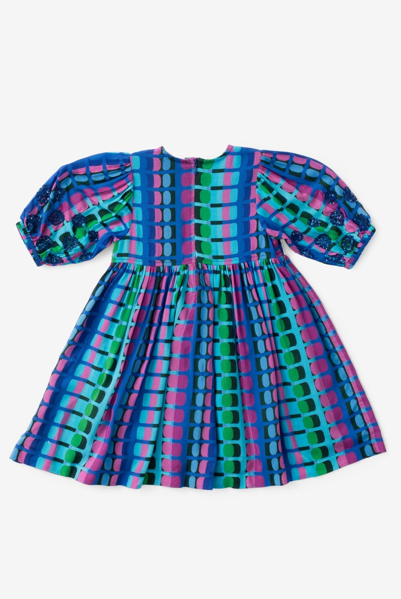 Girls Eva Dress- Jade Geo-Briton Court