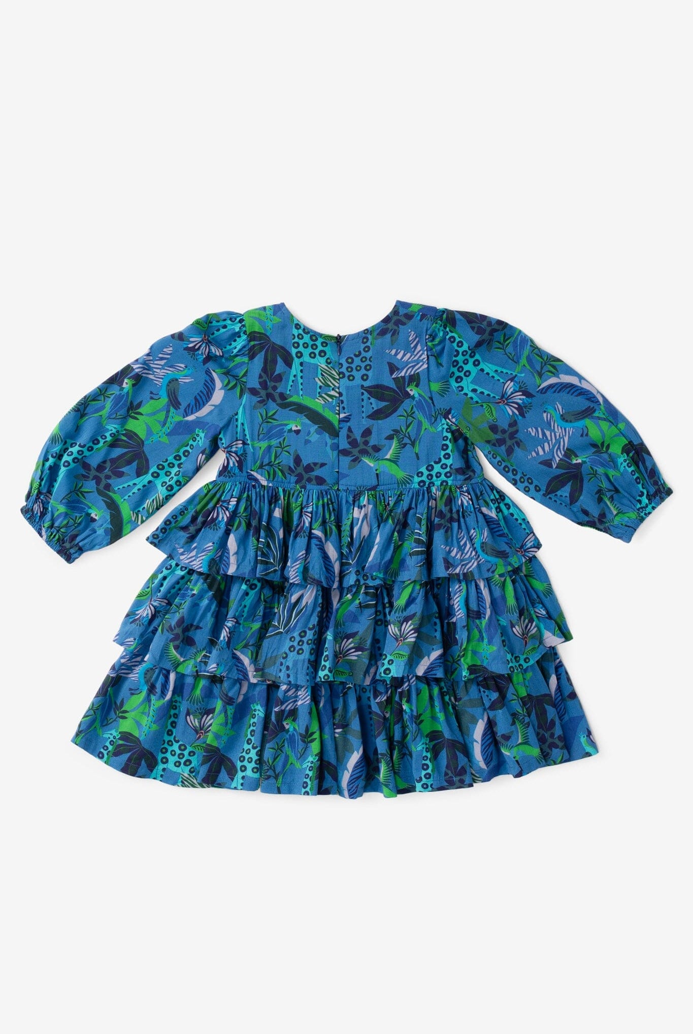 Girls Goldie Dress- Blue Turquoise-Briton Court