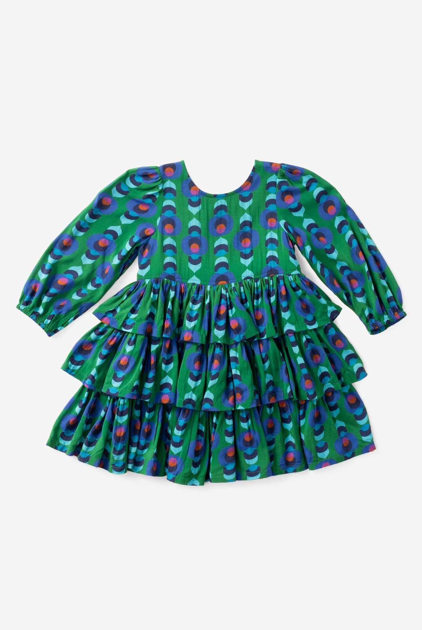 Girls Goldie Dress- Jade Geo-Briton Court