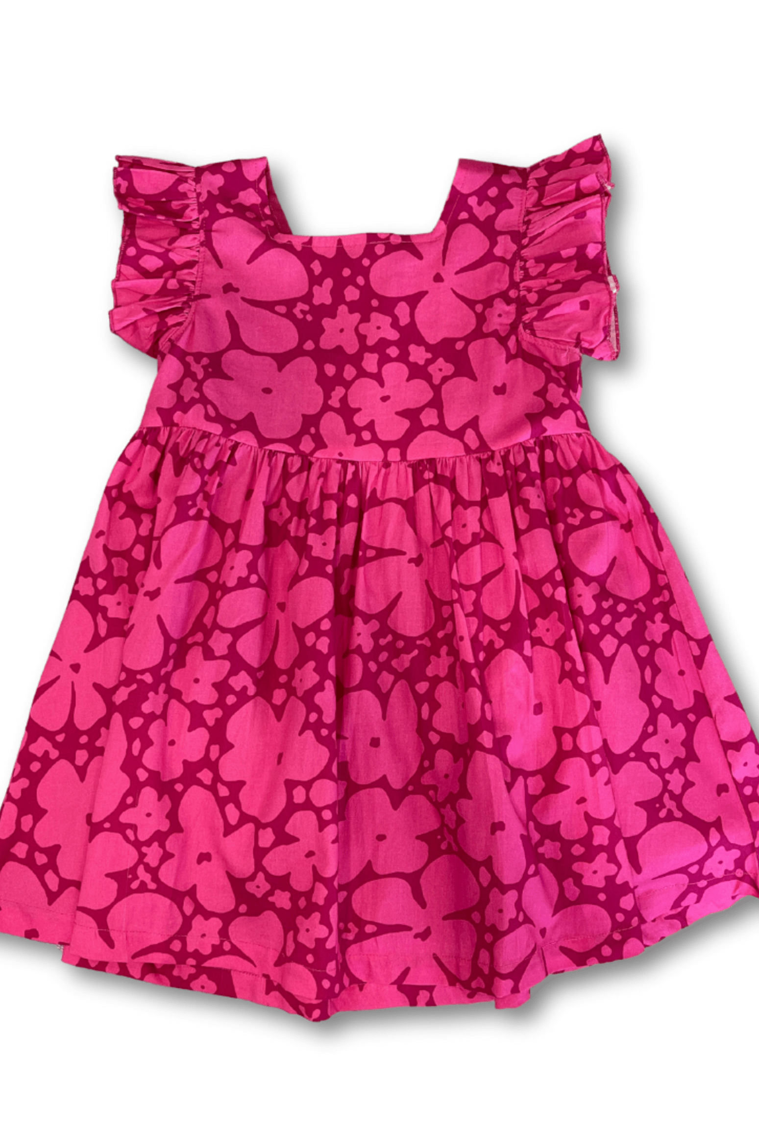 Girls Mamie Dress- Magenta-Briton Court