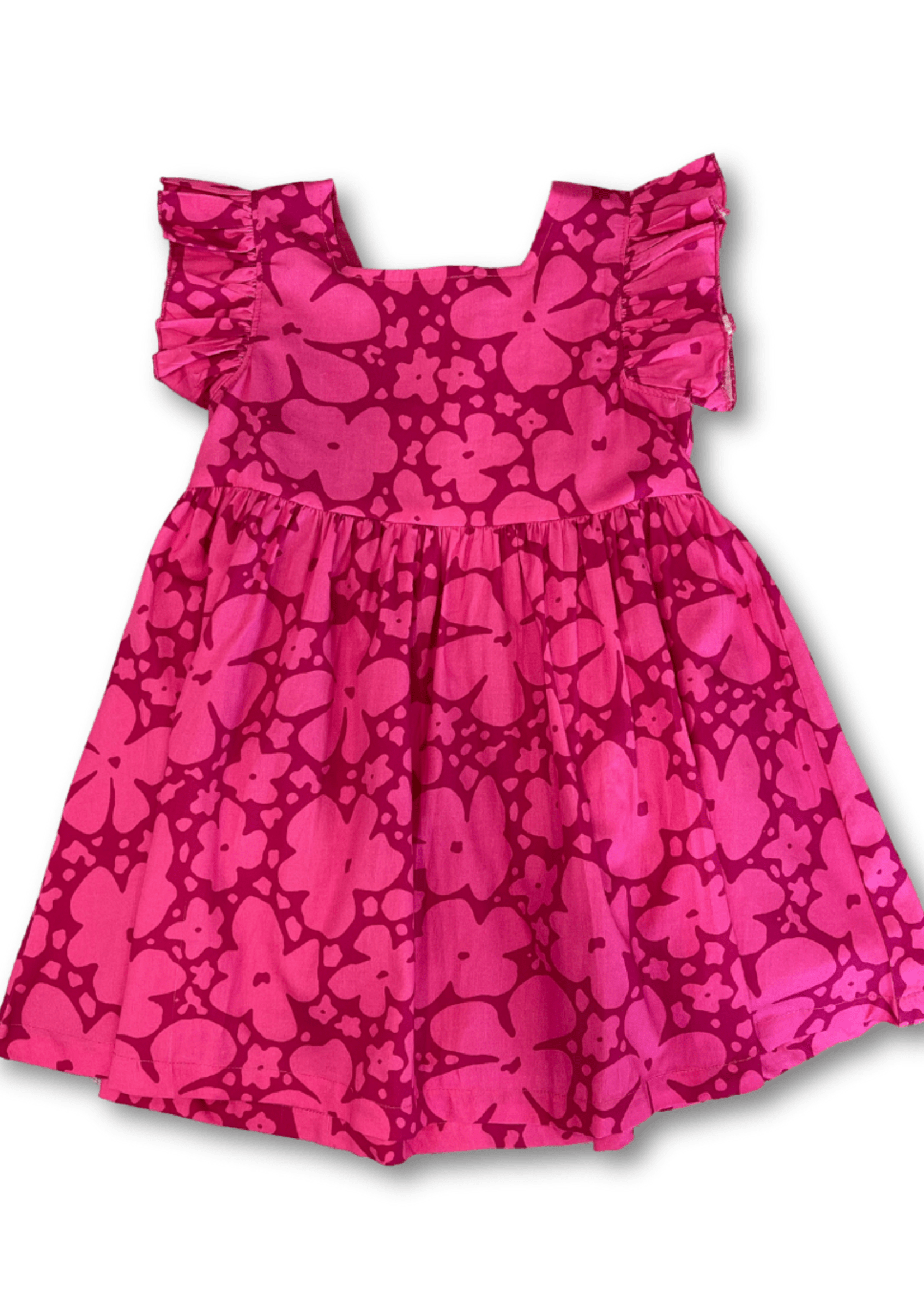Girls Mamie Dress- Magenta-Briton Court