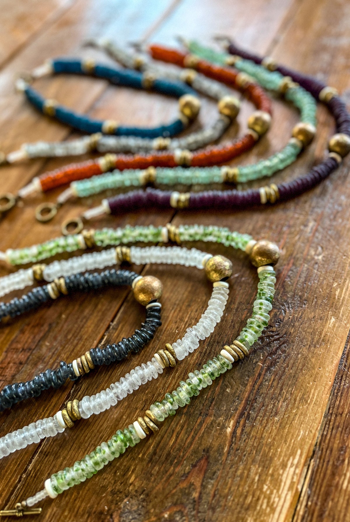 Classic Glass Necklace | Light Gray-Briton Court