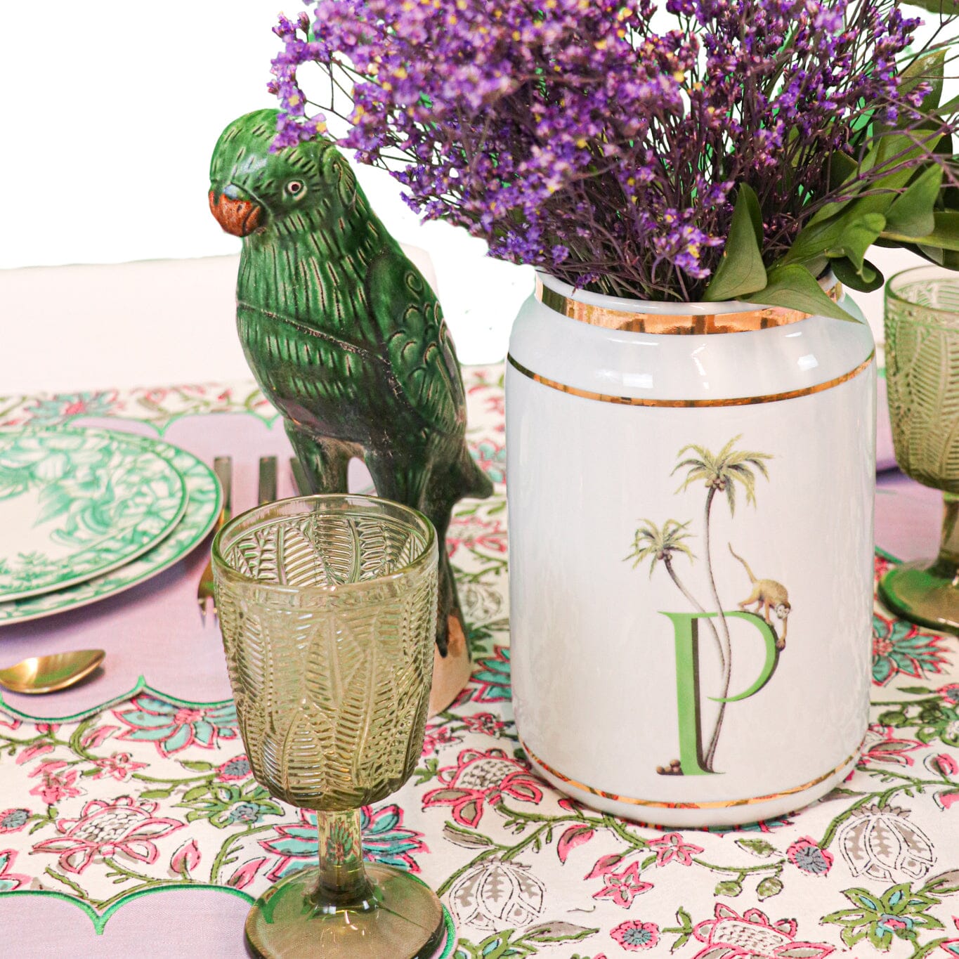 Olive Leaf Goblet - Set of 4-Briton Court