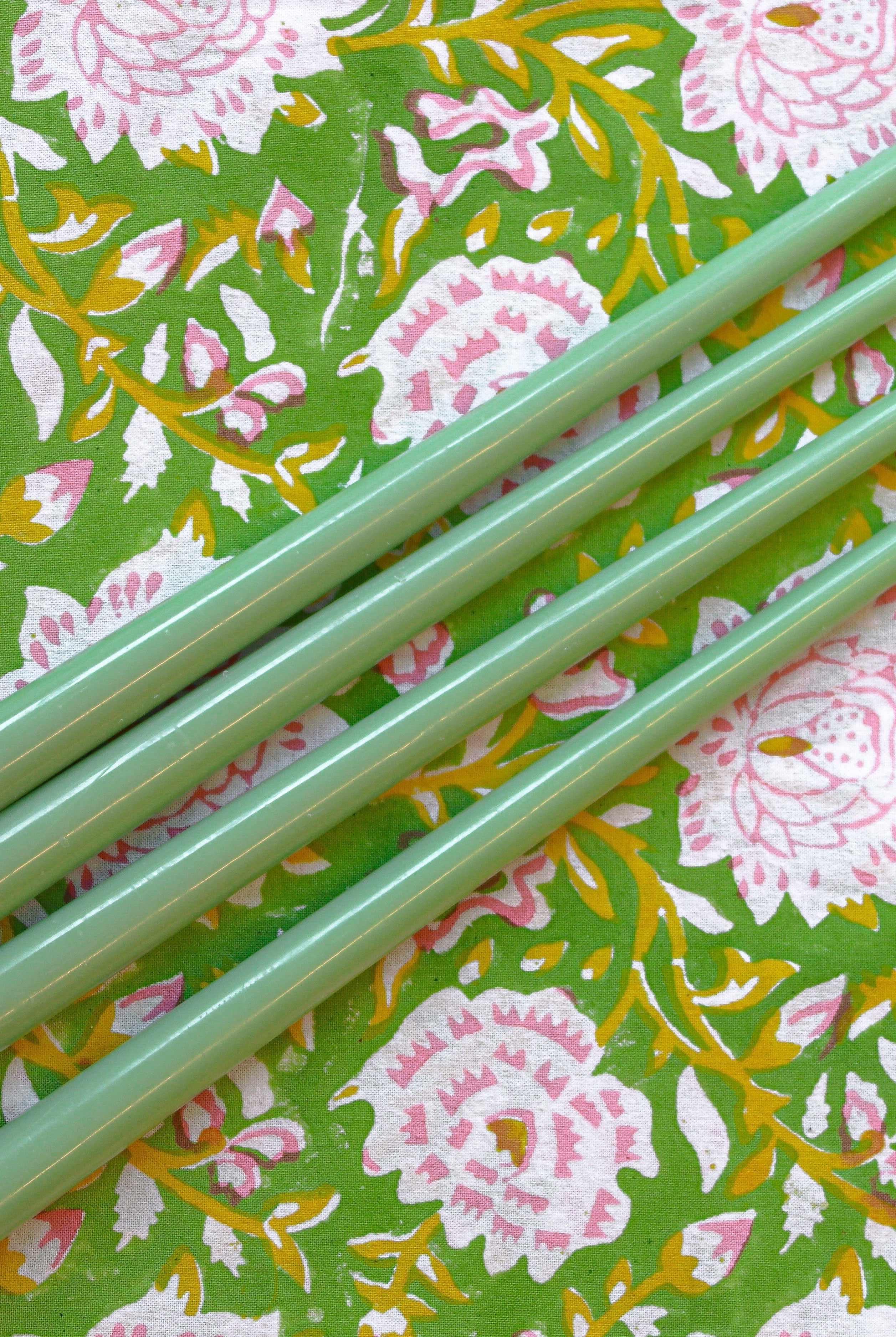 24 Extra Tall Pistachio Cream Taper Candle - 6 Packs of 4-Briton Court