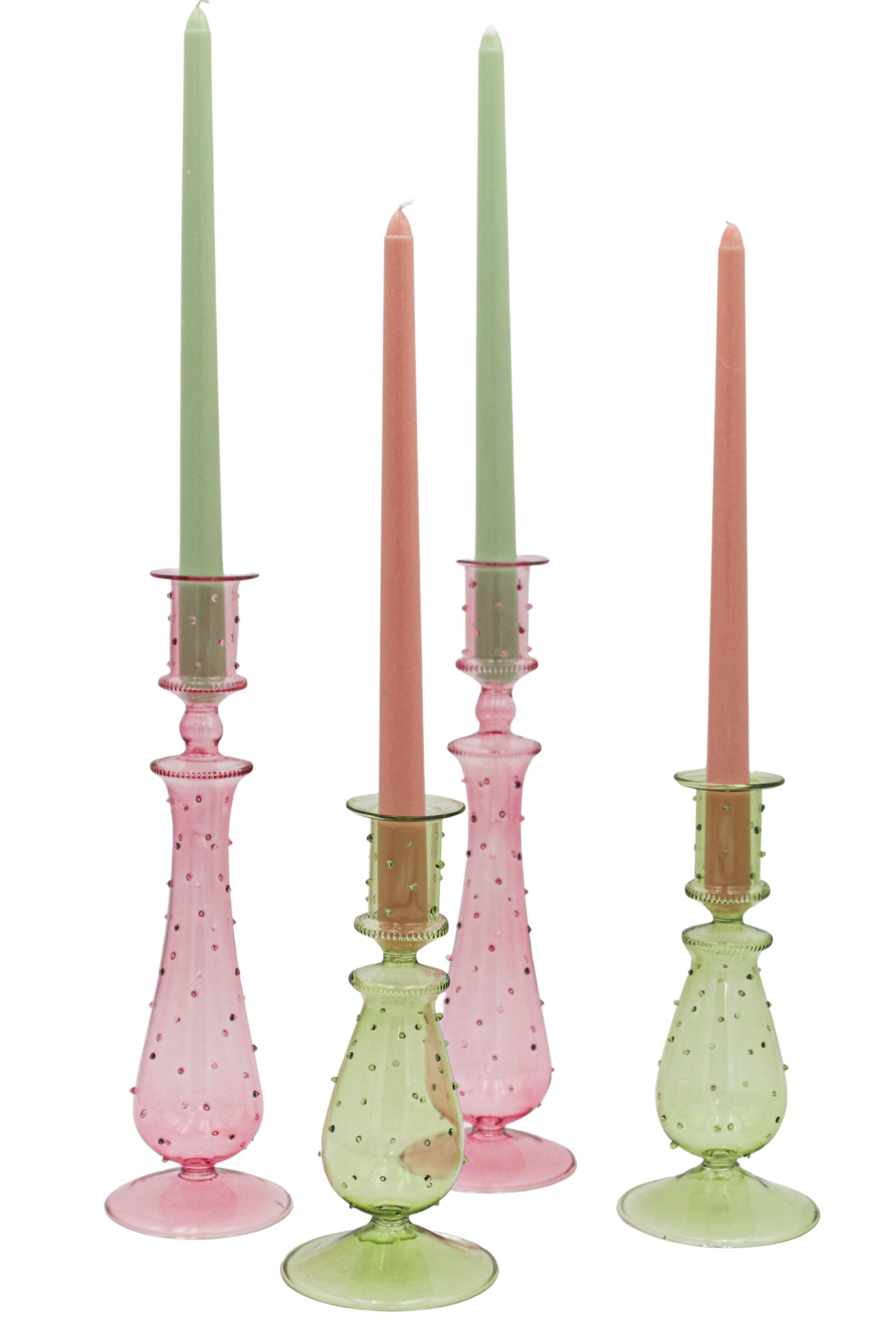 24 Extra Tall Pistachio Cream Taper Candle - 6 Packs of 4-Briton Court