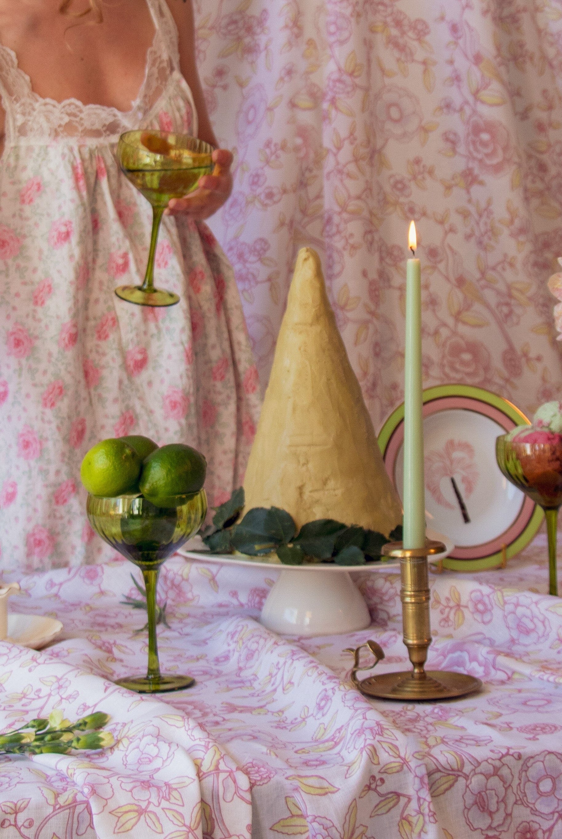 24 Extra Tall Pistachio Cream Taper Candle - 6 Packs of 4-Briton Court