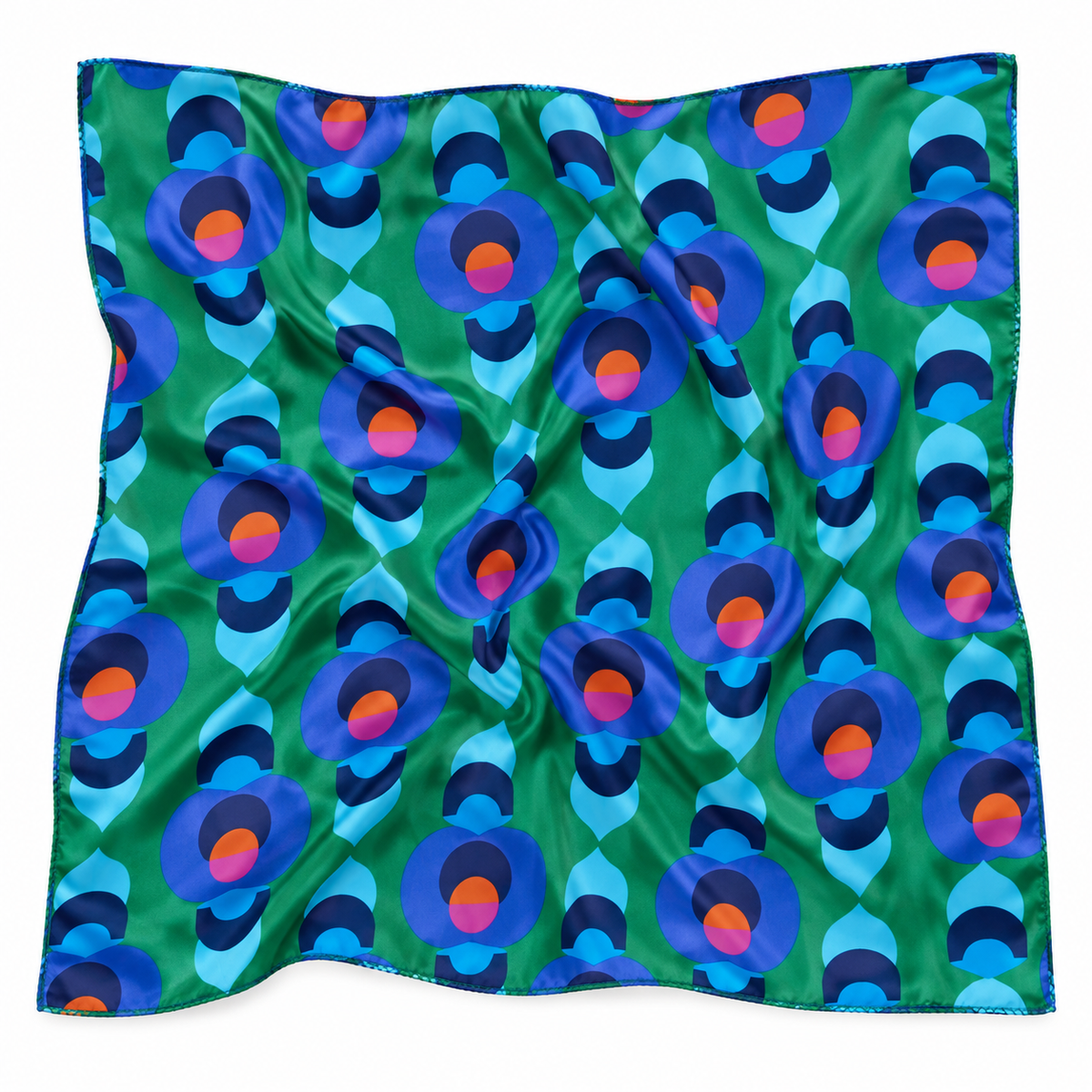 Retro Bloom Scarf – Green Multi-Briton Court