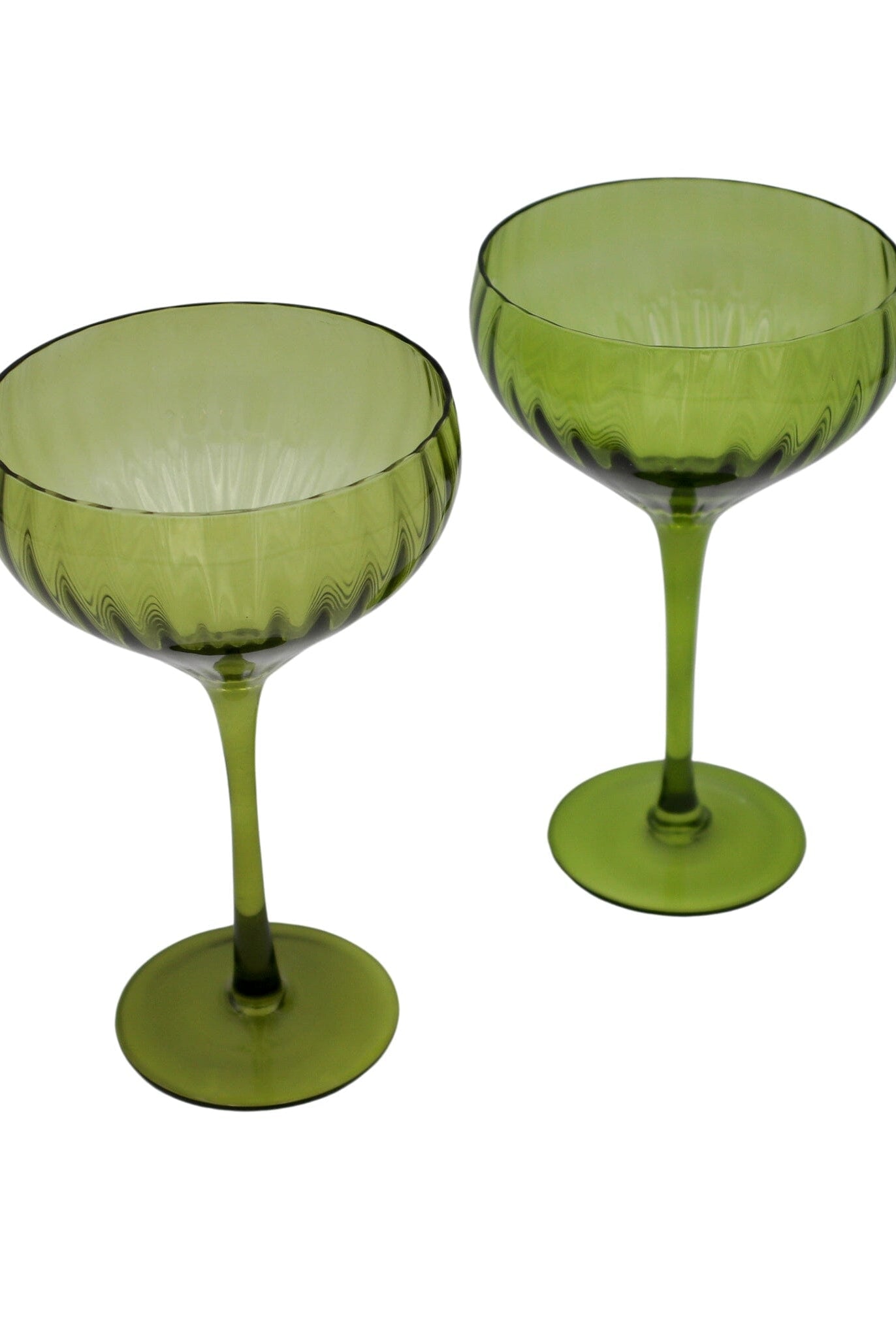 Sage Ribbed Coupe - Set of 4-Briton Court