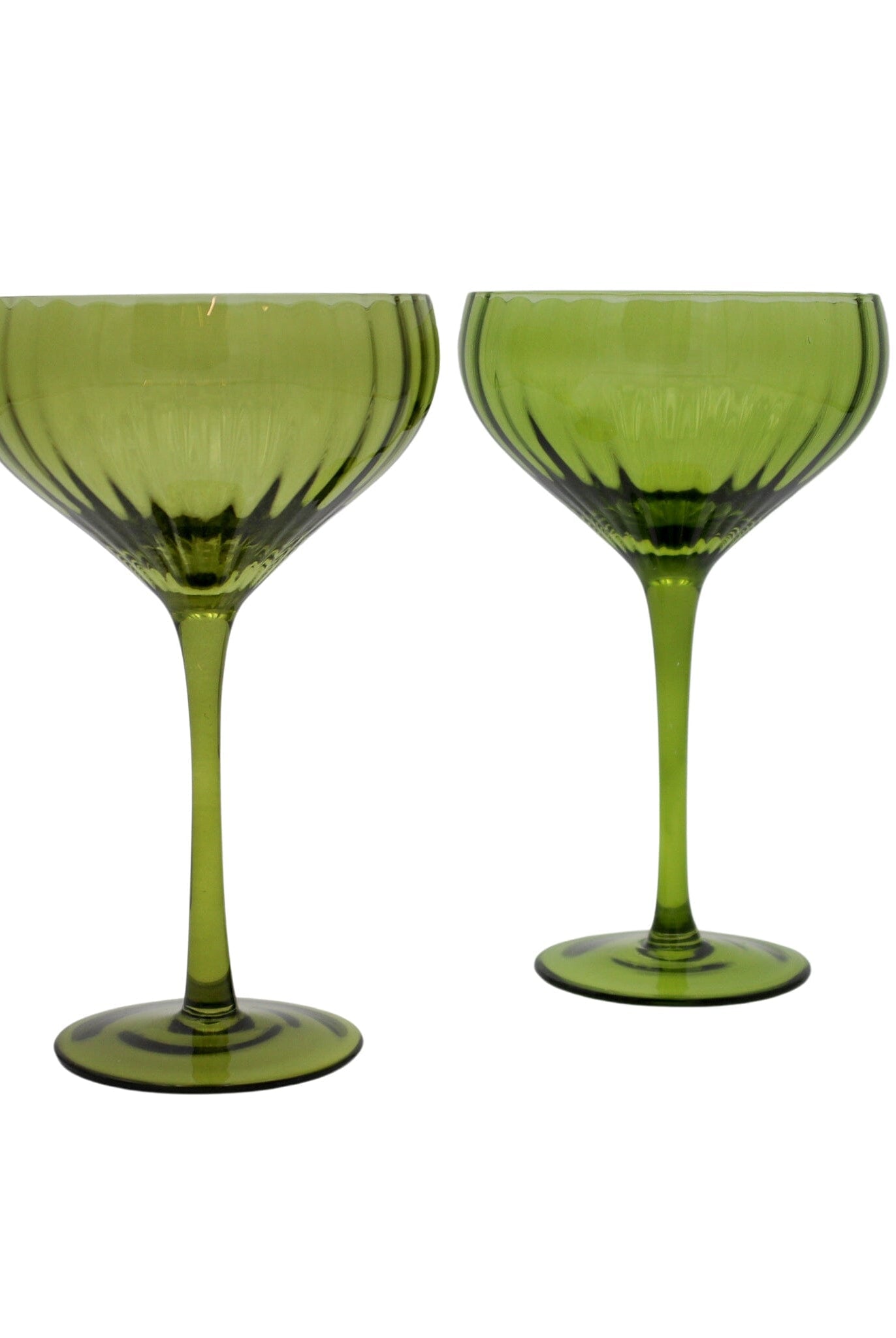 Sage Ribbed Coupe - Set of 4-Briton Court