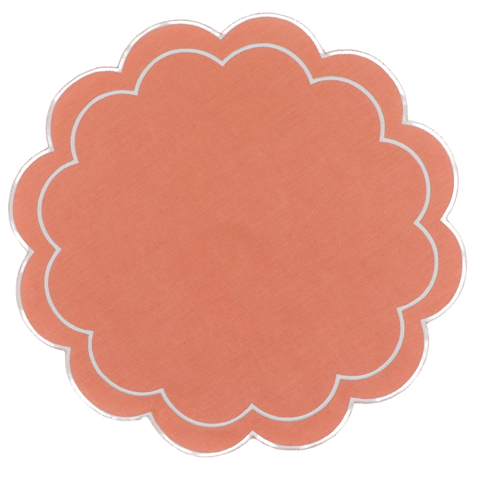 Salmon Sunset Placemat - Set of 4-Briton Court