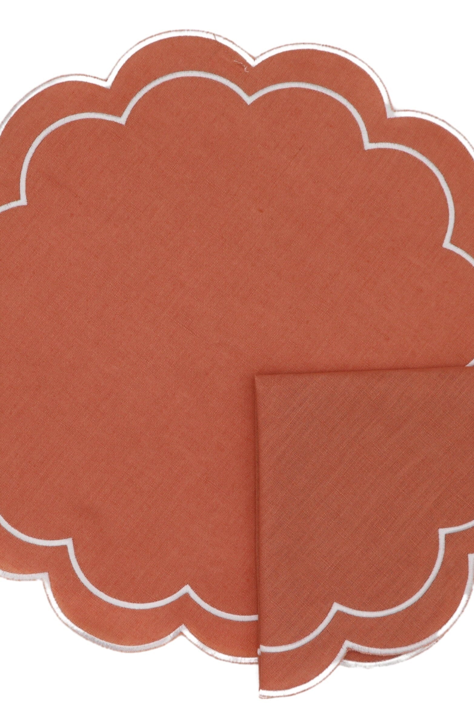 Salmon Sunset Placemat - Set of 4-Briton Court