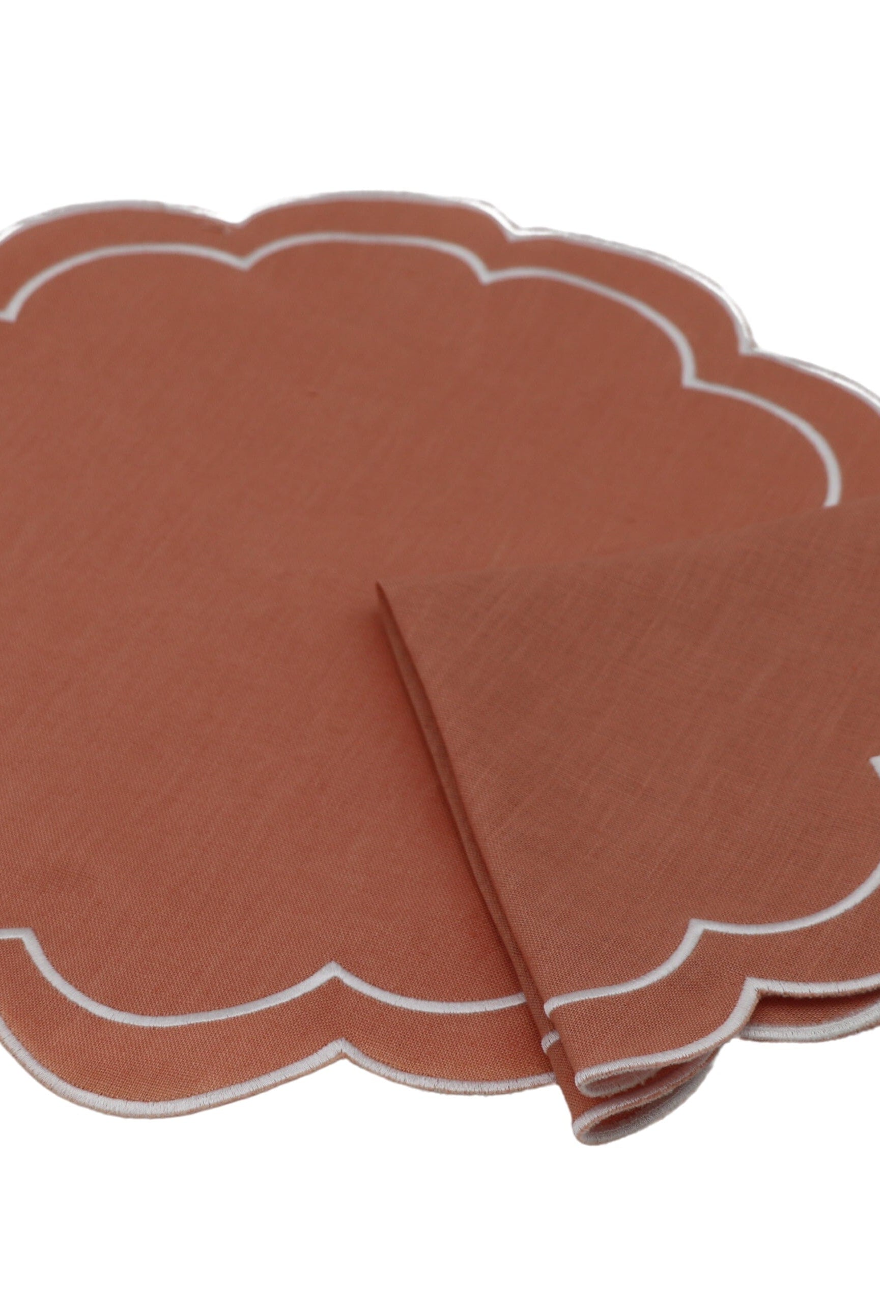 Salmon Sunset Placemat - Set of 4-Briton Court