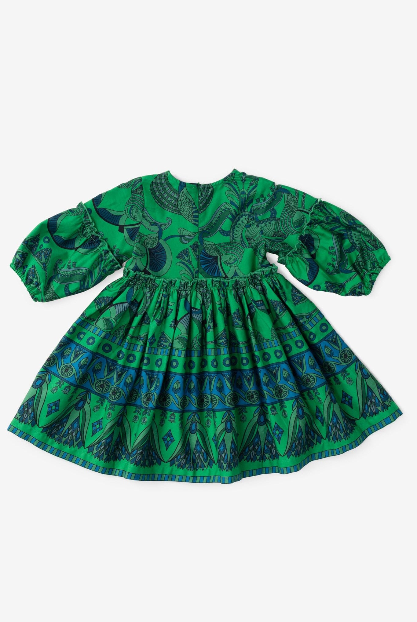 Girls Savannah Dress- Emerald-Briton Court