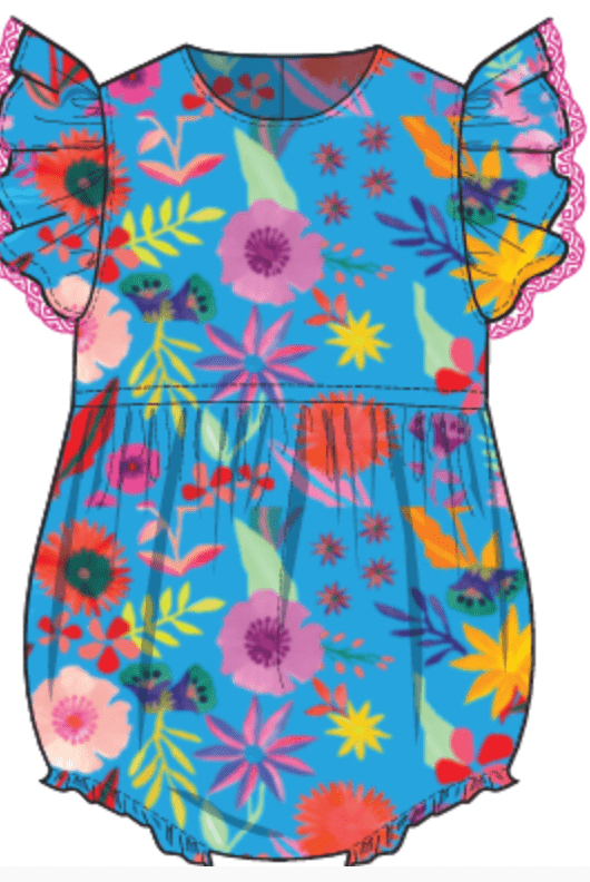 Baby Clara Bubble -Blue Floral-Briton Court
