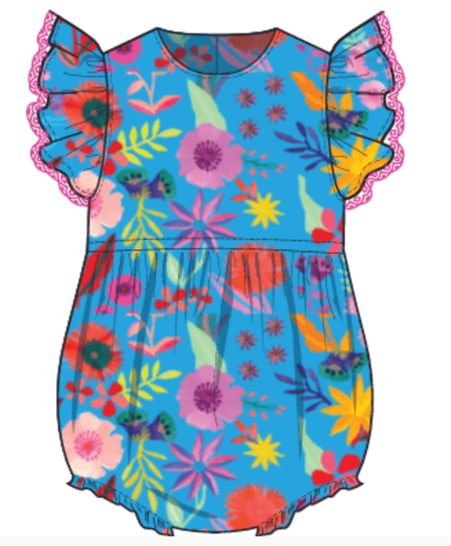 Baby Clara Bubble -Blue Floral-Briton Court