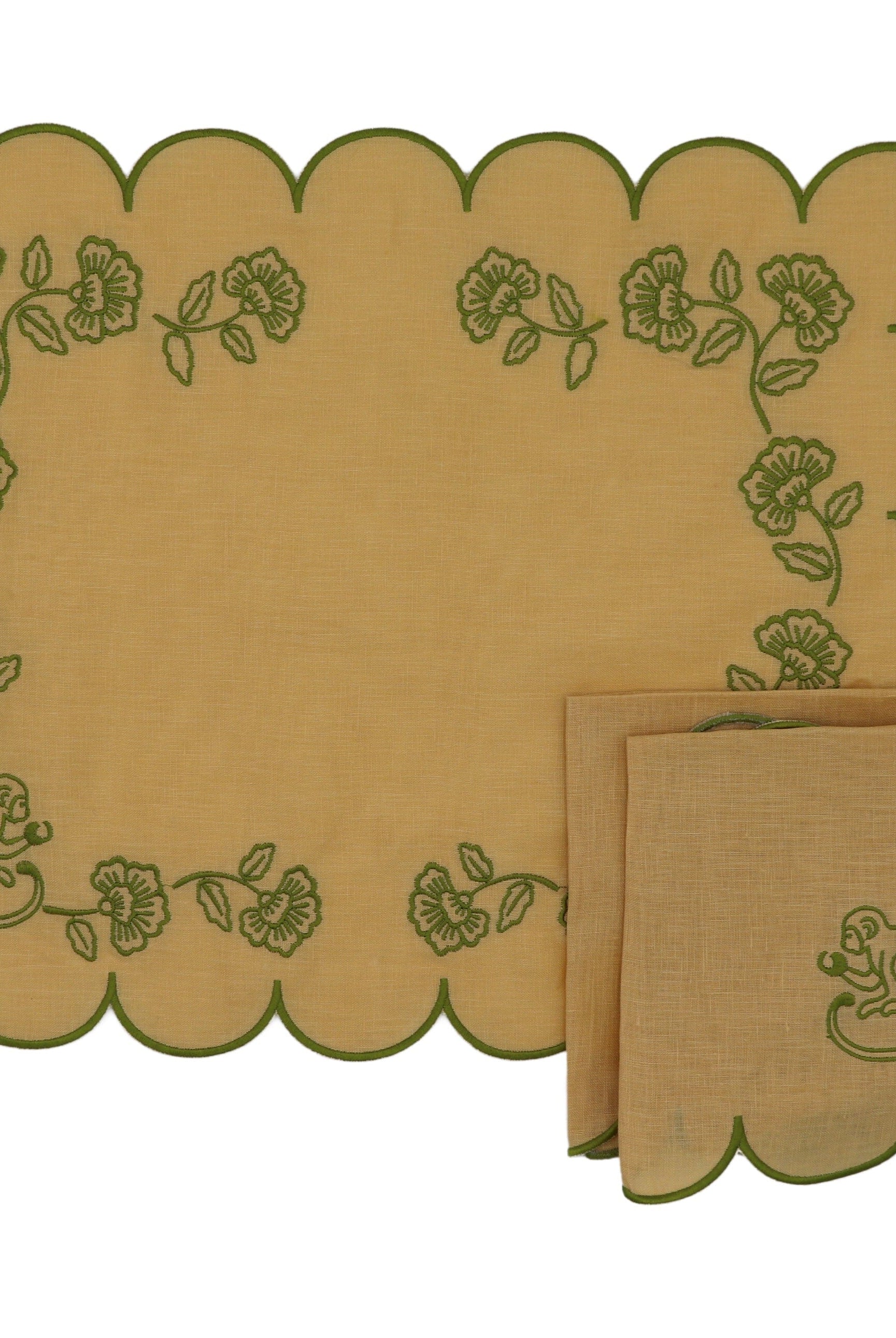 Sunlit Moss Napkin - Set of 4-Briton Court