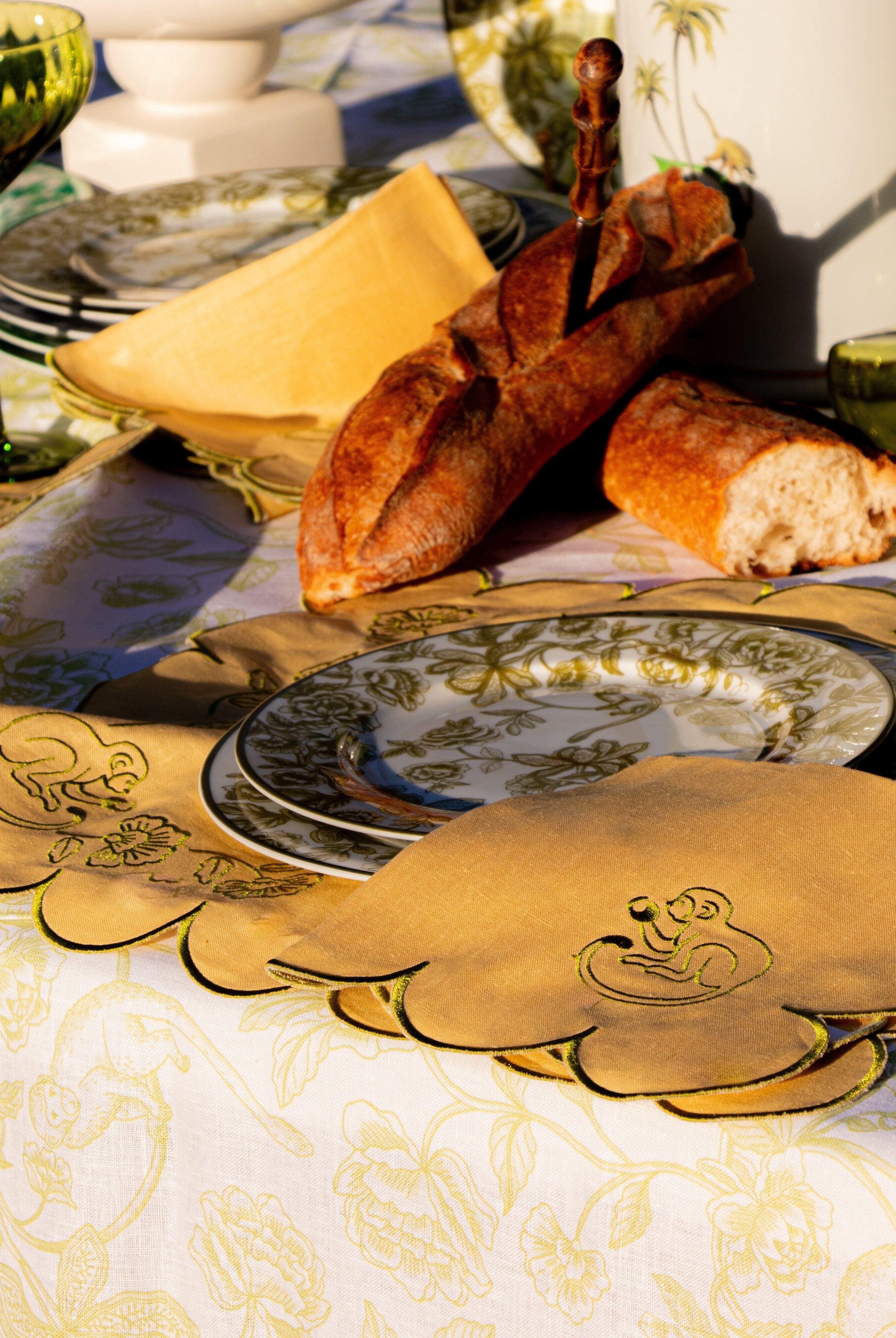 Sunlit Moss Napkin - Set of 4-Briton Court