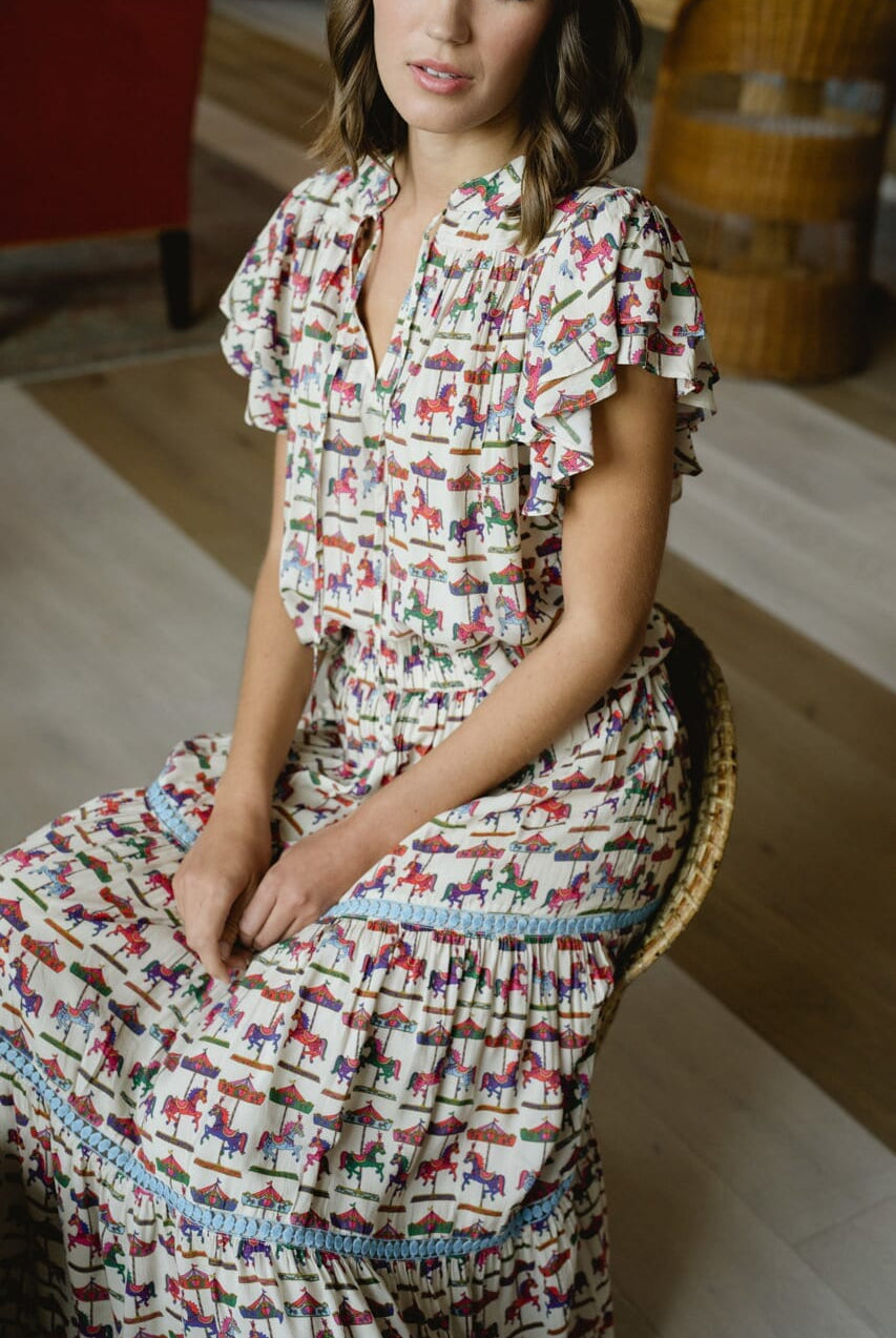 Aria Skirt - Carousel Print-Briton Court