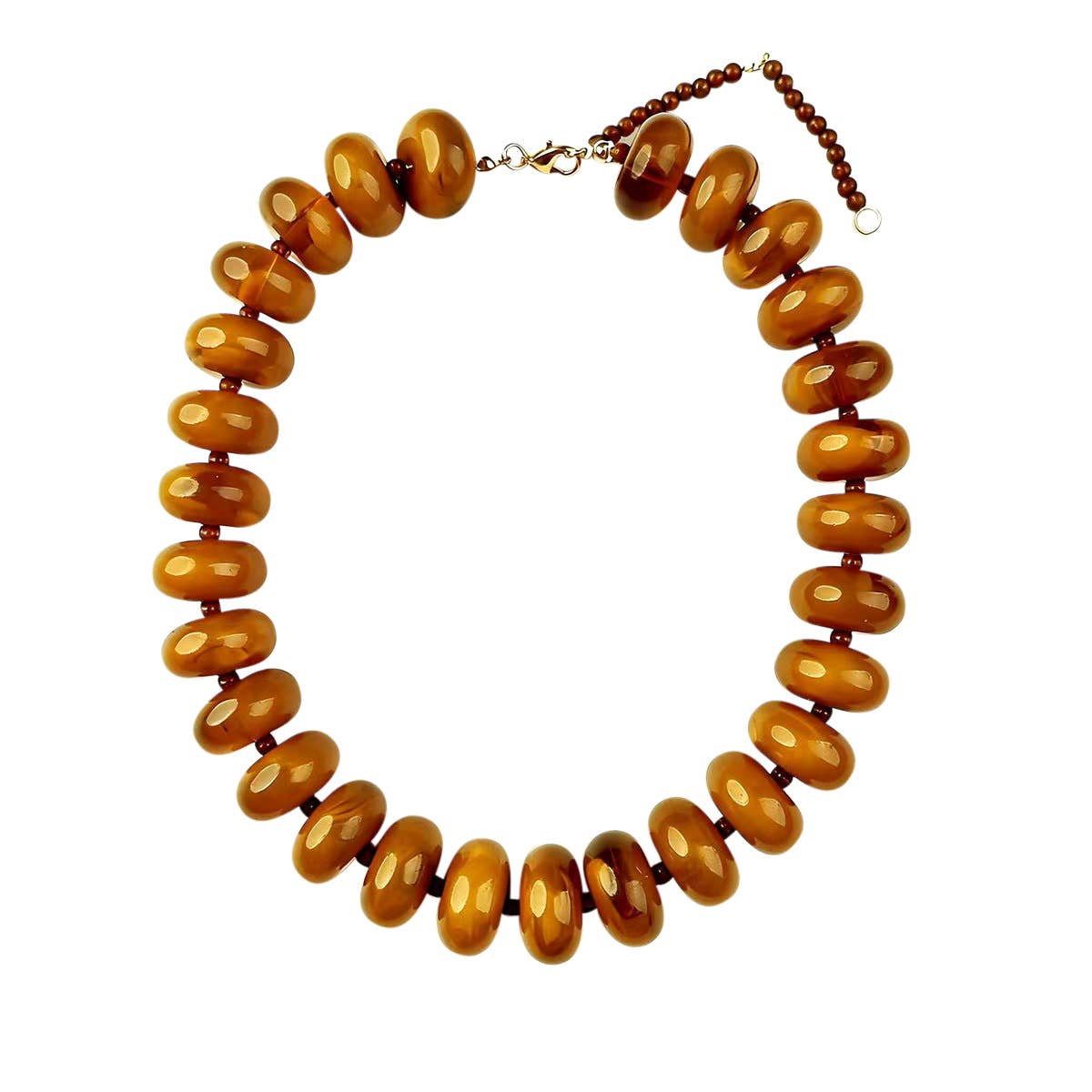Bailey Chunky Beaded Necklace- Tortoise-Briton Court