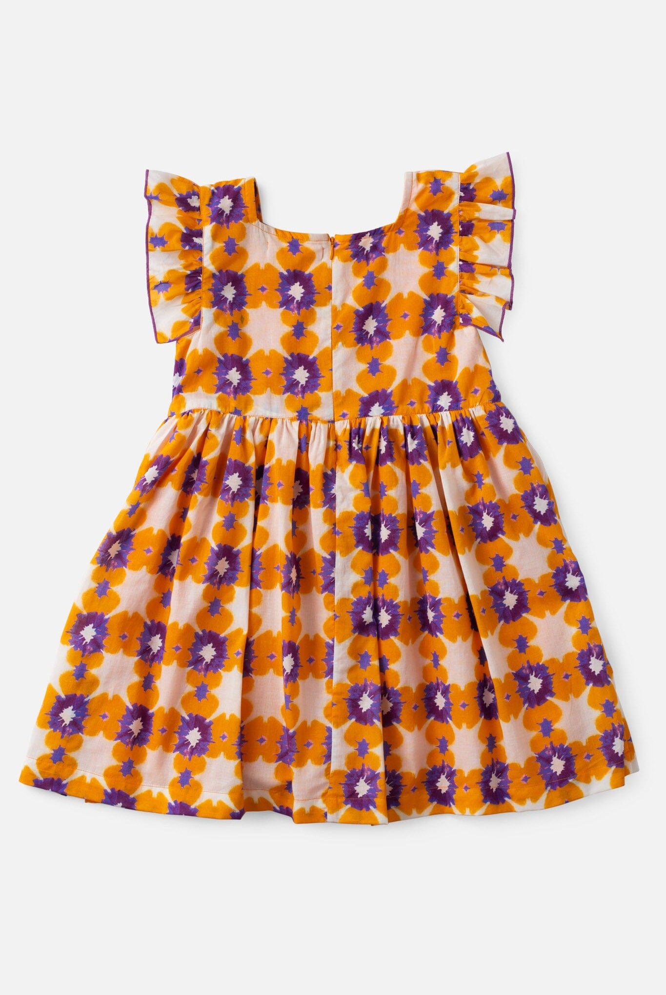 girls flutter sleeve tie dye dress - briton court