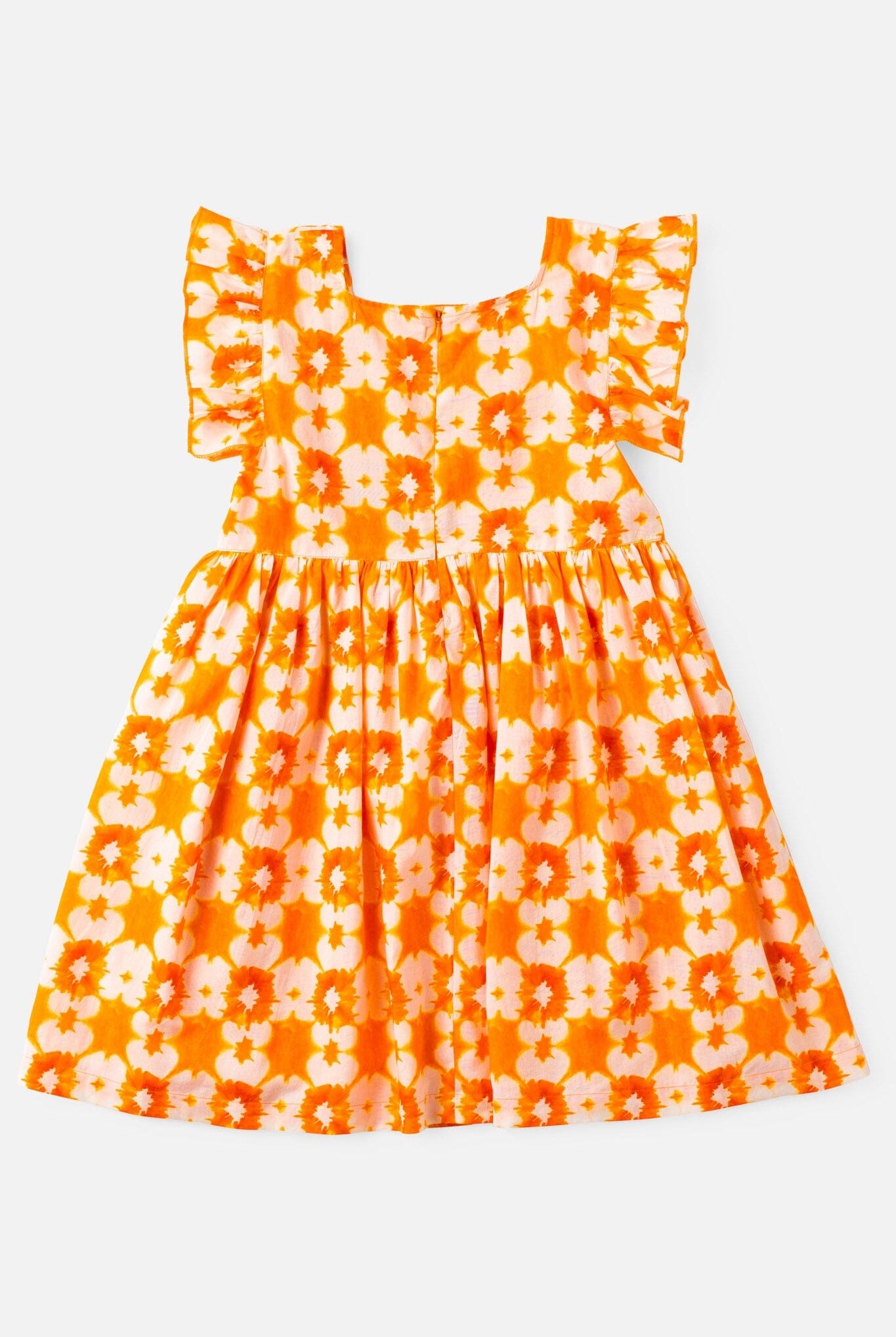 girls flutter sleeve tie dye dress - briton court