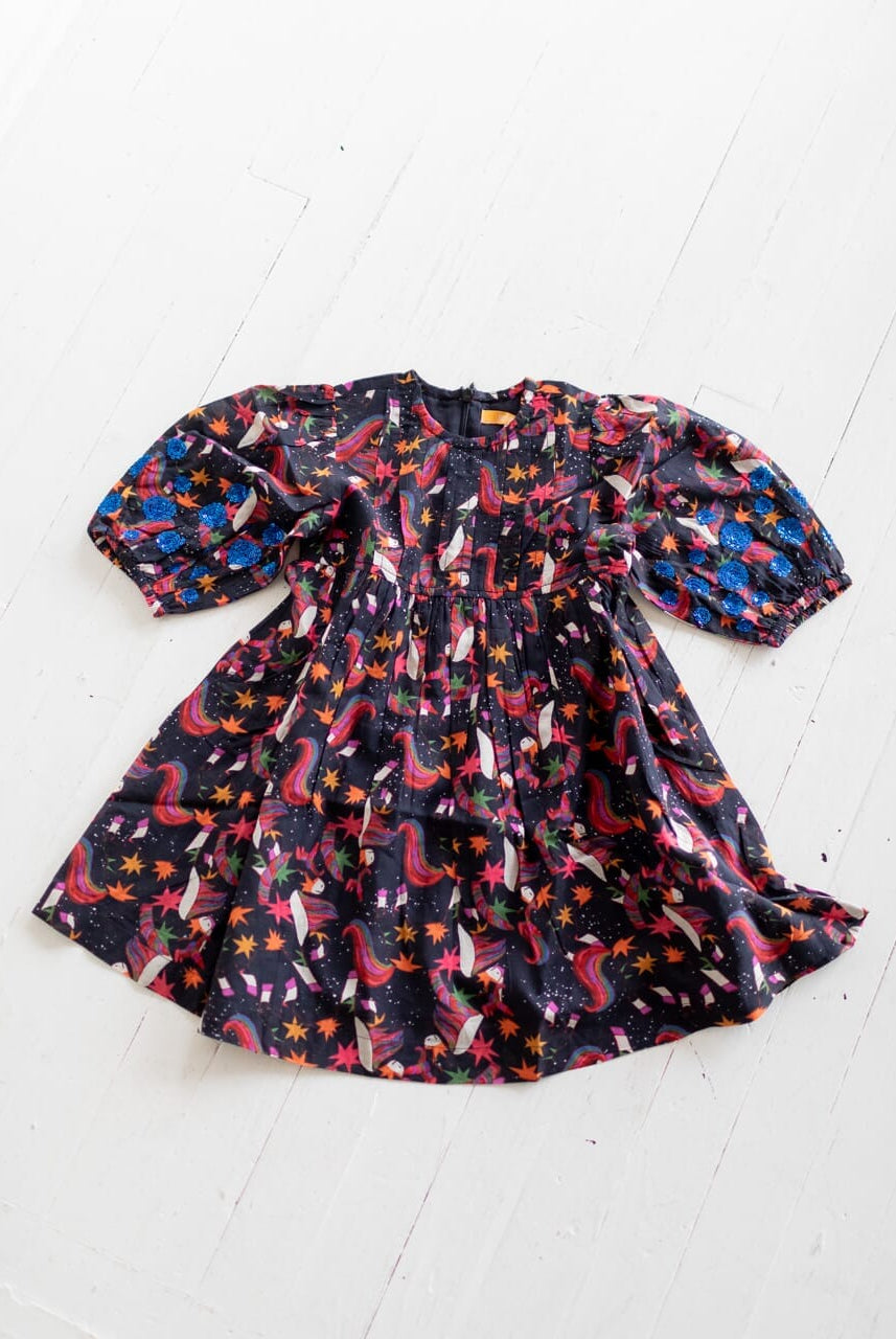 Girls Eva Dress - Unicorn-Briton Court