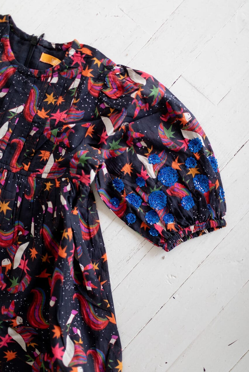 Girls Eva Dress - Unicorn-Briton Court