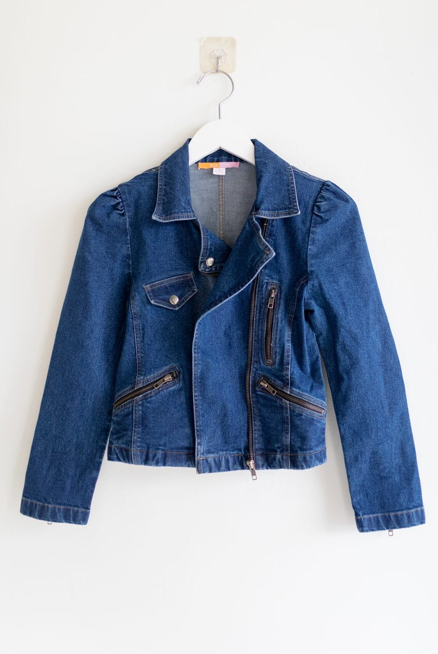 Moto Jacket- Dark Denim-Briton Court