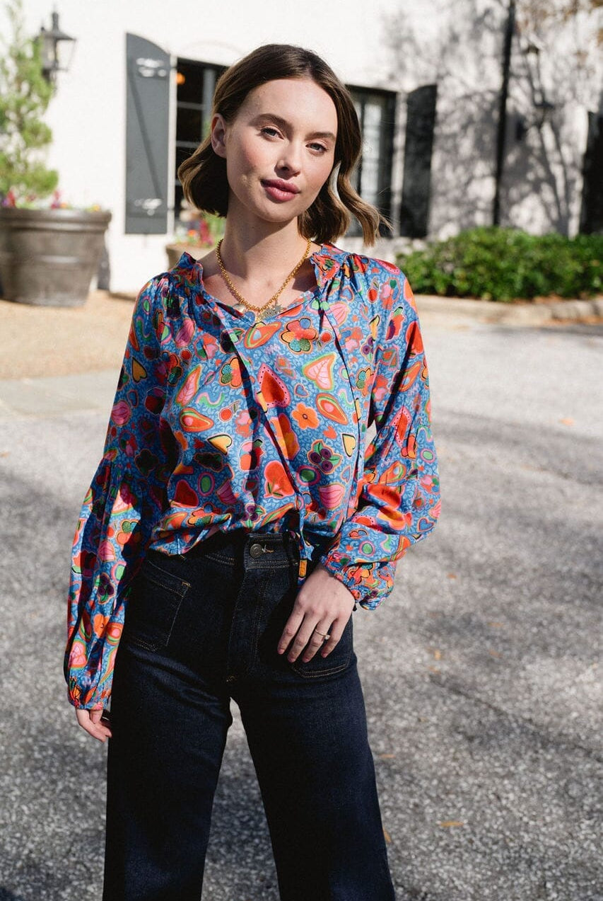 womens printed blouse - briton court