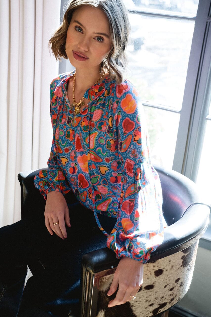 womens printed blouse - briton court
