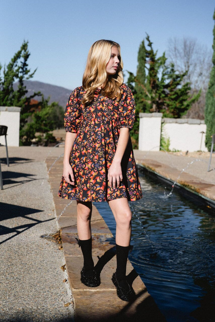Girls Lotus Dress-Briton Court