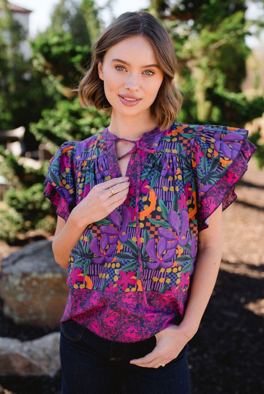 Ella Top - Dahlia Purple-Briton Court