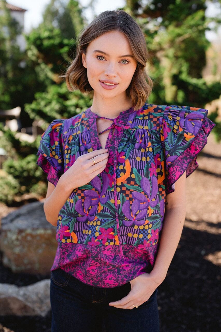 Ella Top - Dahlia Purple-Briton Court