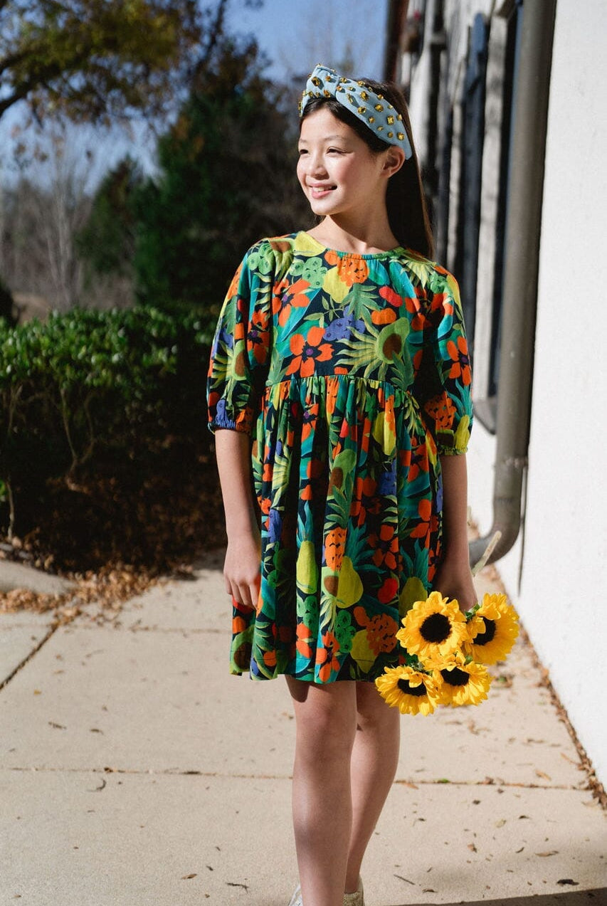 girls avocado print dress - briton court