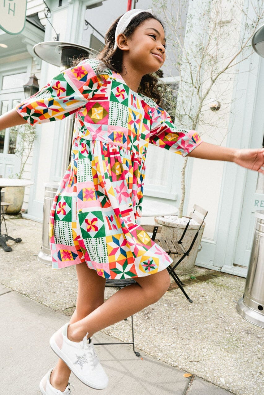 Girl wearing Briton Court dress