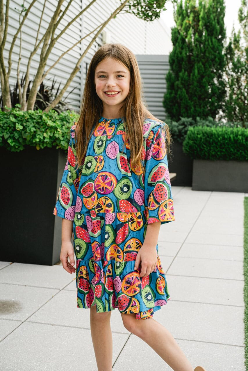 Girl wearing Briton Court dress.