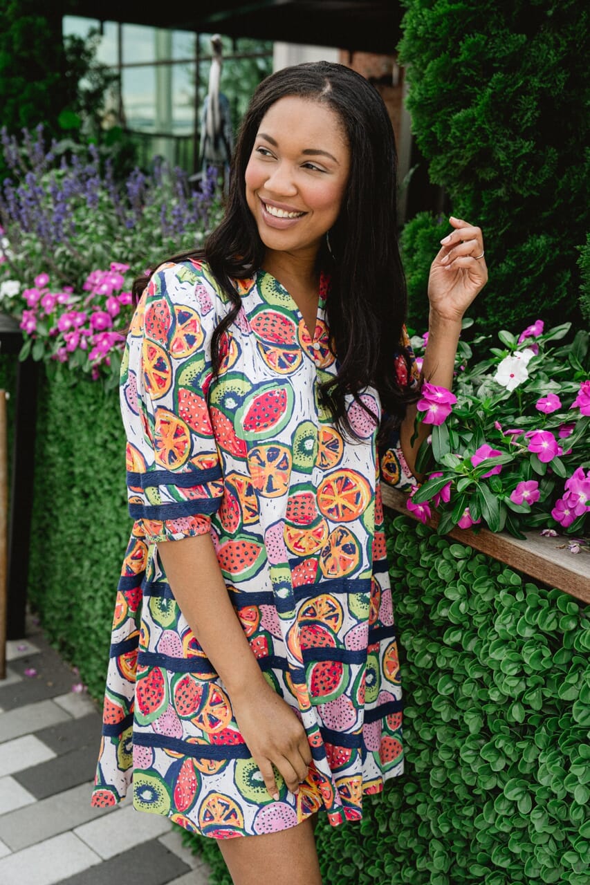 woman wearing Briton Court dress