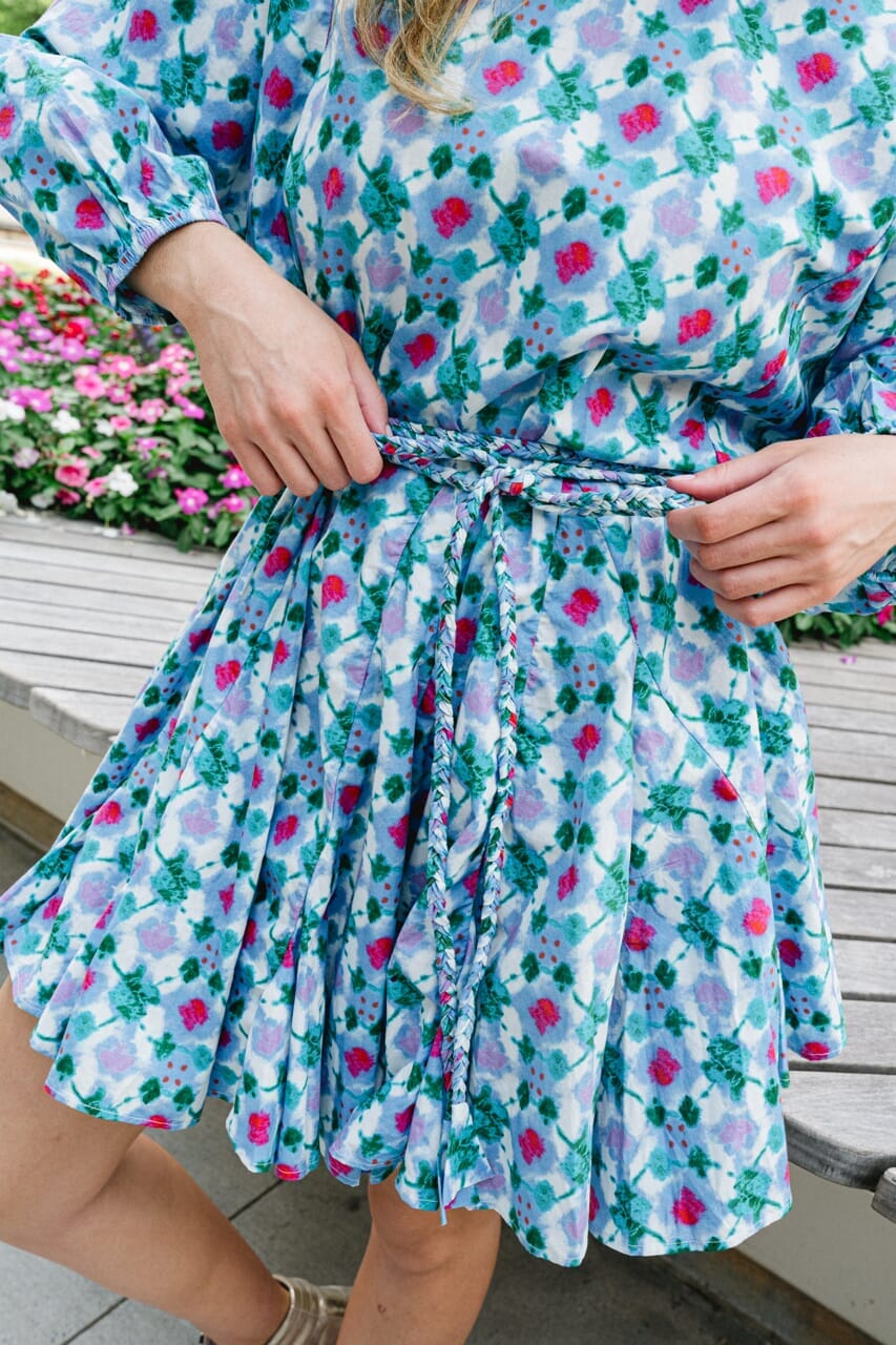 womens printed mini dress - briton court