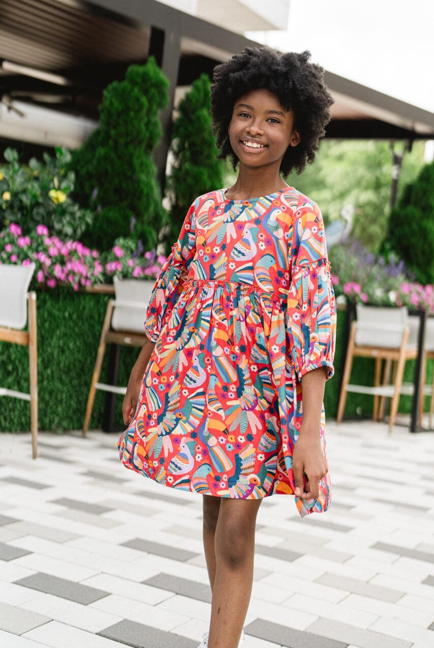 Girl wearing Briton Court dress