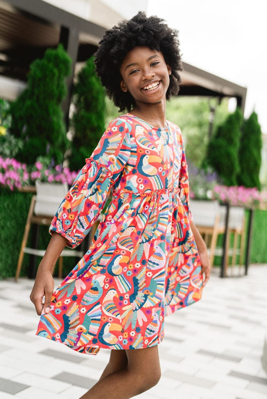 Girl wearing Briton Court dress.