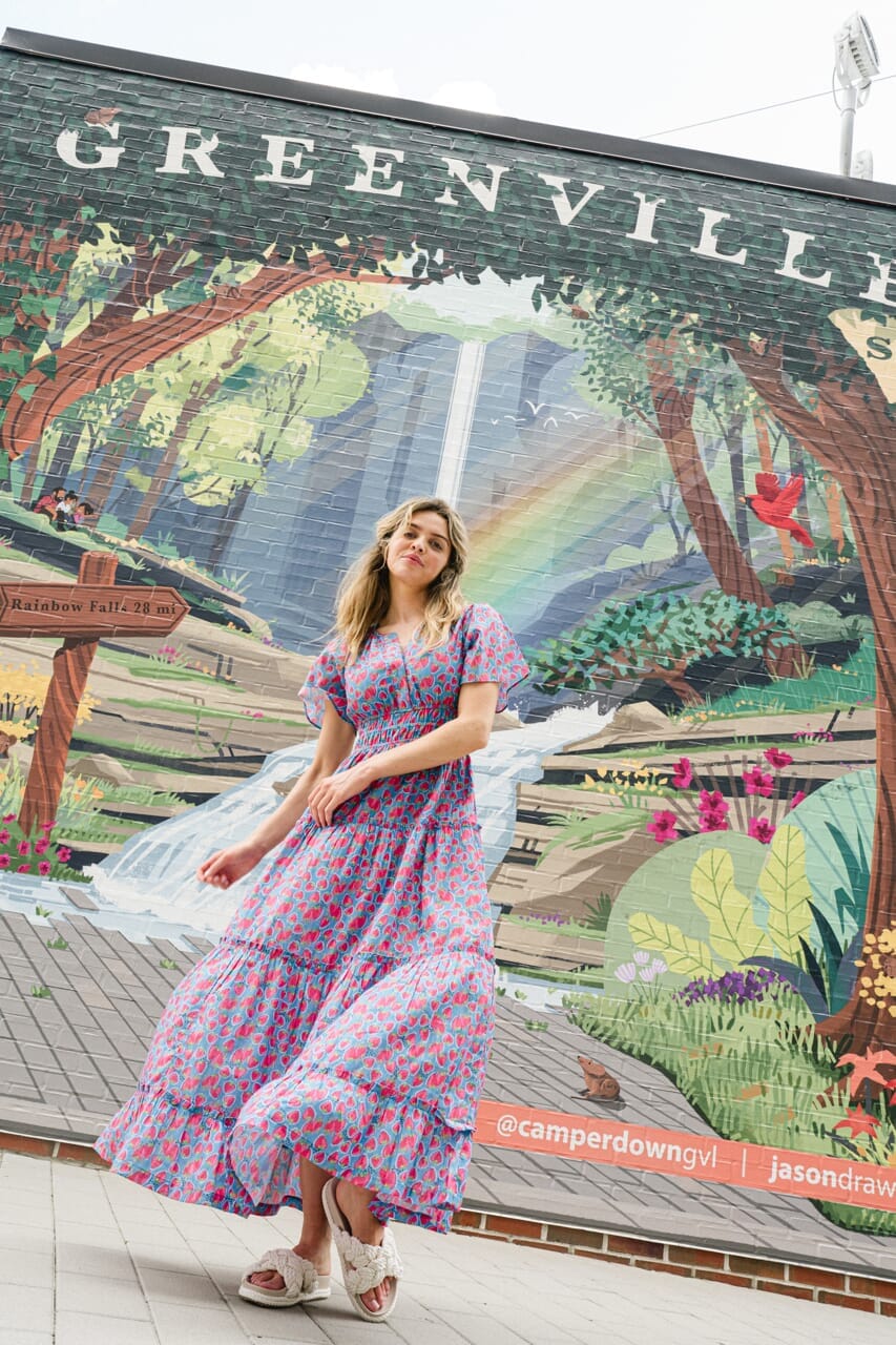 womens strawberry printed maxi dress - briton court