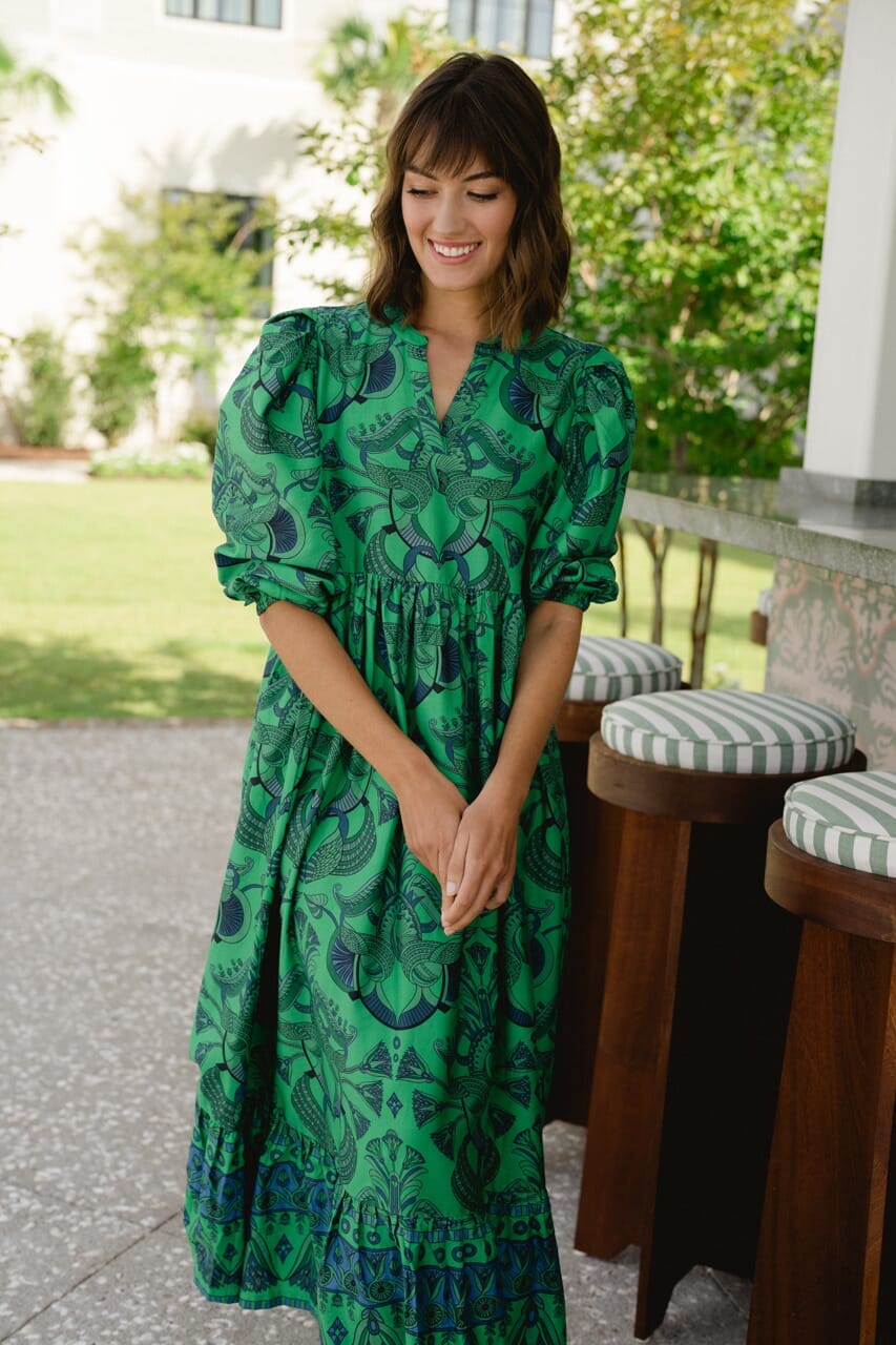 Jenny Emerald Maxi Dress-Briton Court