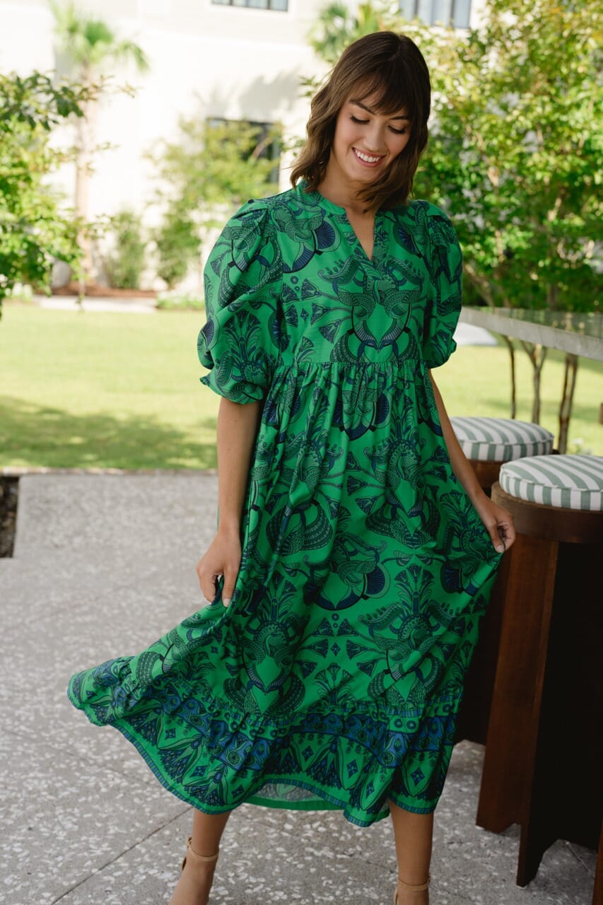 Jenny Emerald Maxi Dress-Briton Court
