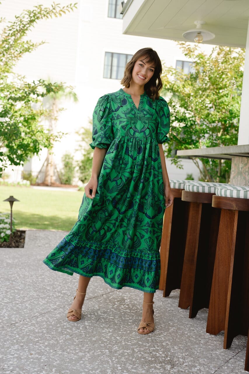 Jenny Emerald Maxi Dress-Briton Court