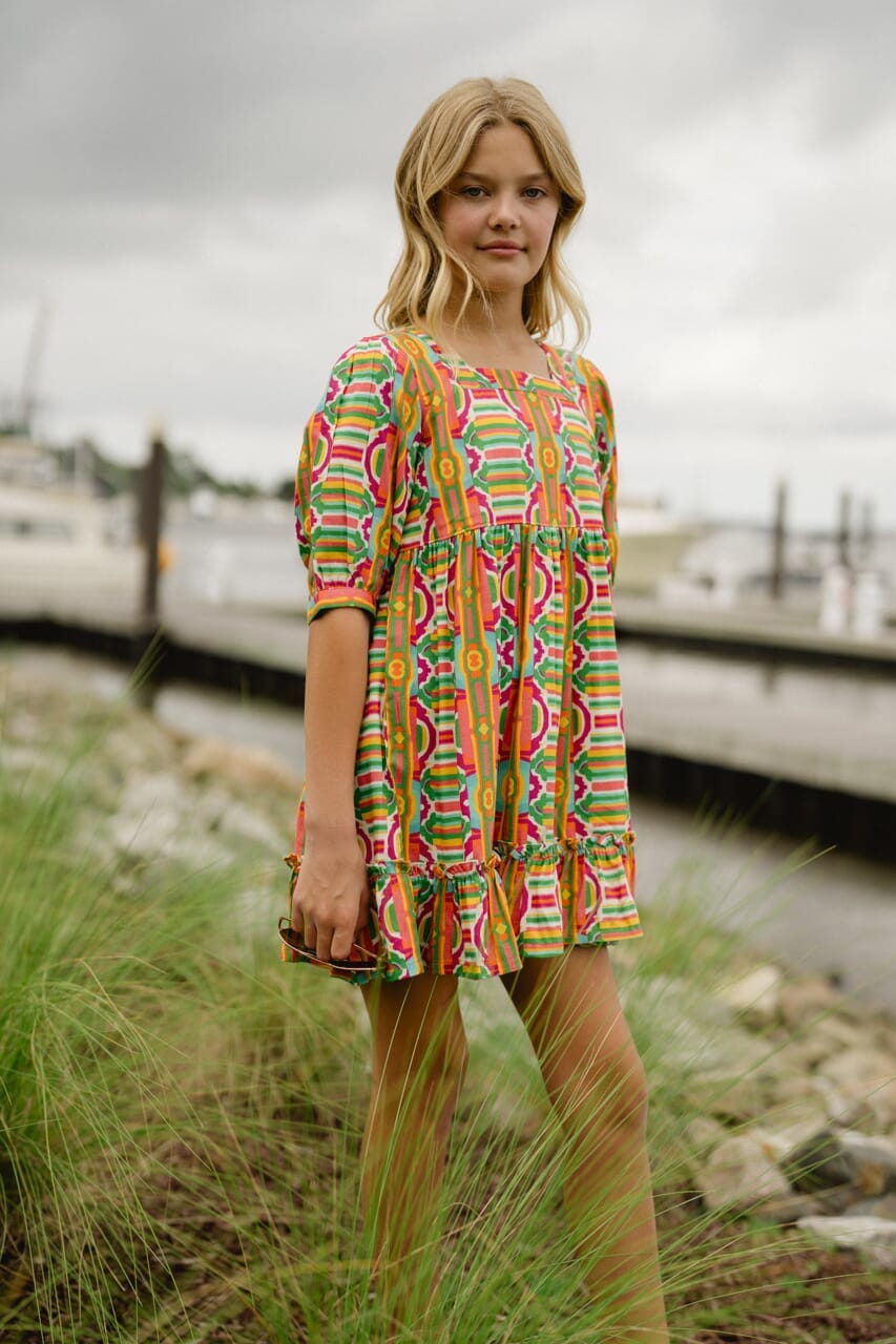 Girls Kenzie Dress-Briton Court