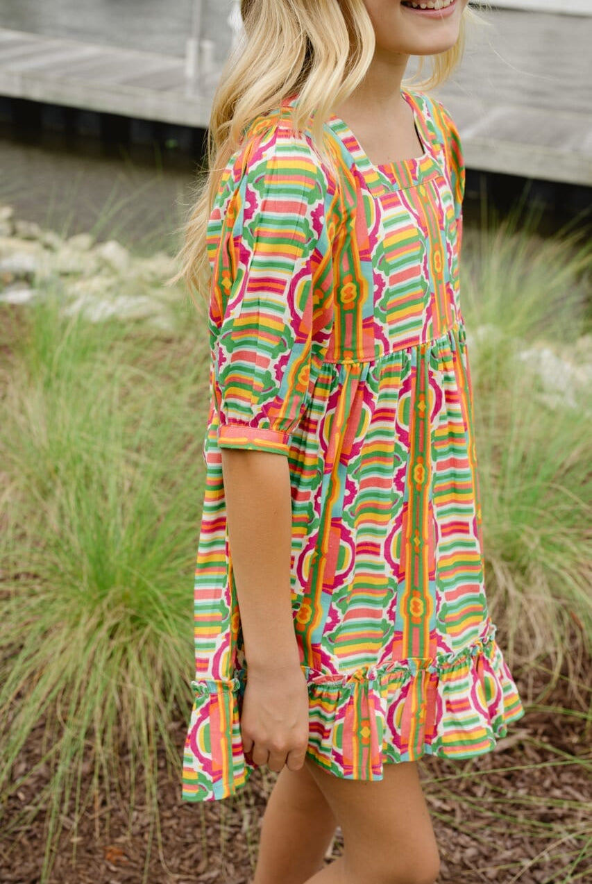 Girls Kenzie Dress-Briton Court