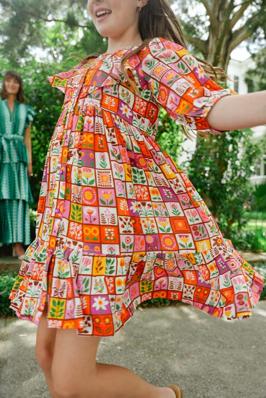 Girls Savannah Dress-Briton Court