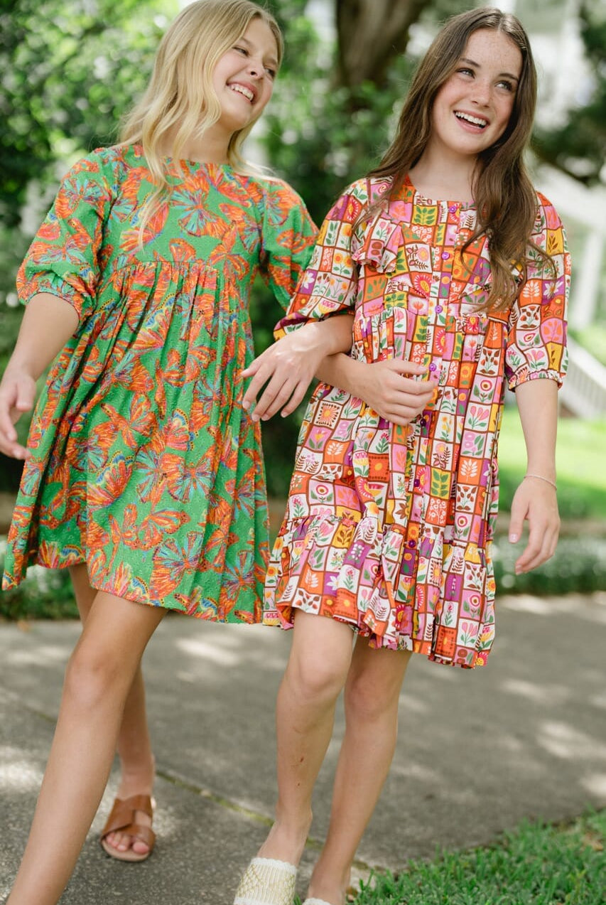 Girls Savannah Dress-Briton Court